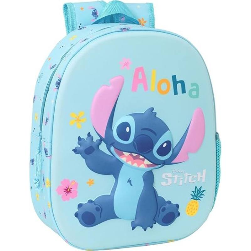 Stitch Mochila infantil 3D 33cm