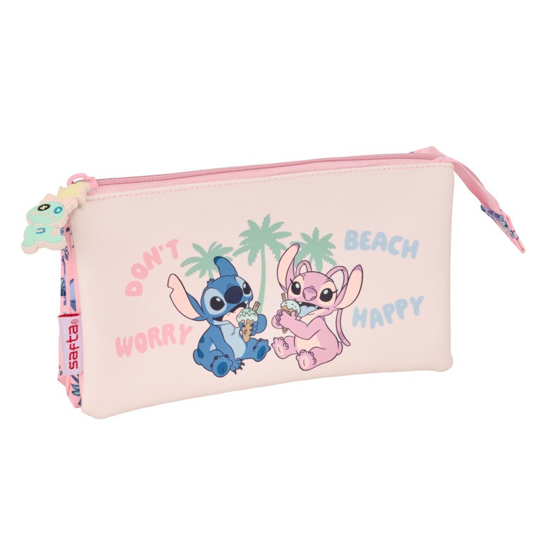 Stitch Beach Estuche Triple 22cm