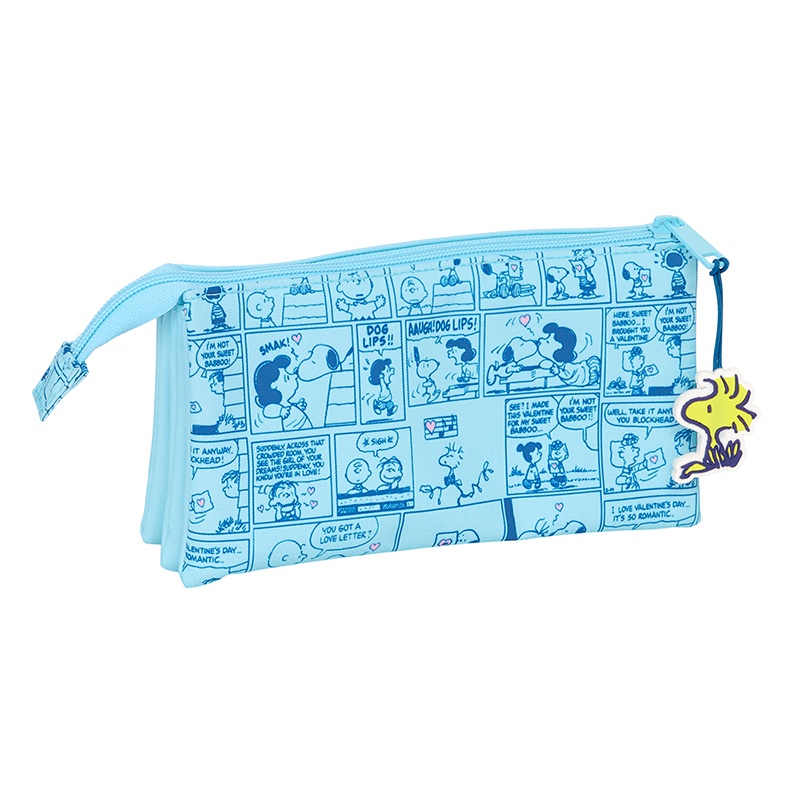 Snoopy Estuche portatodo Triple Love 22cm - Imagem 1