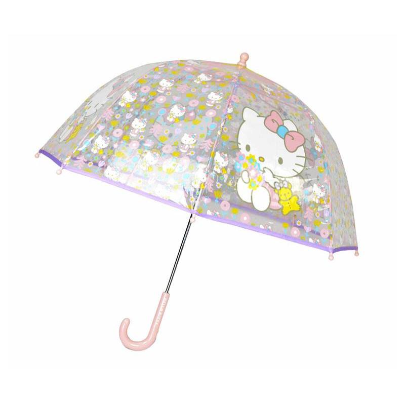 Hello Kitty Paraguas Manual Transparente 48cm