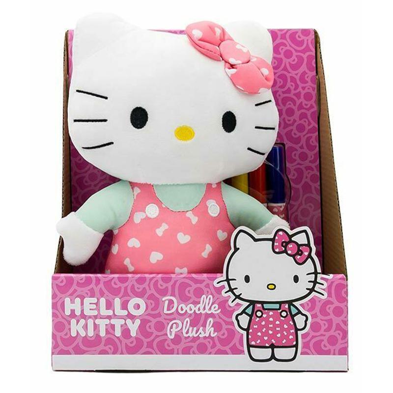 Hello Kitty Peluche Doodle para pintar vestido rosa 25cm