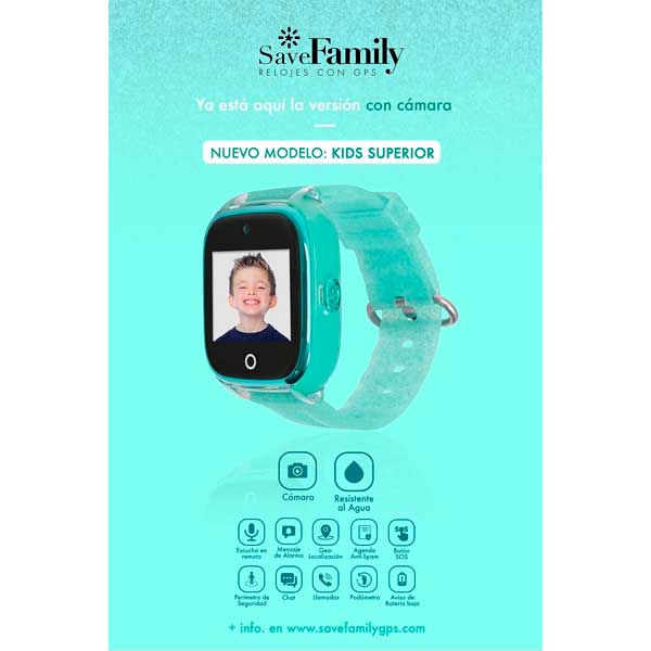 Save Family Reloj Infantil GPS Superior Verde Glitter - Imatge 1