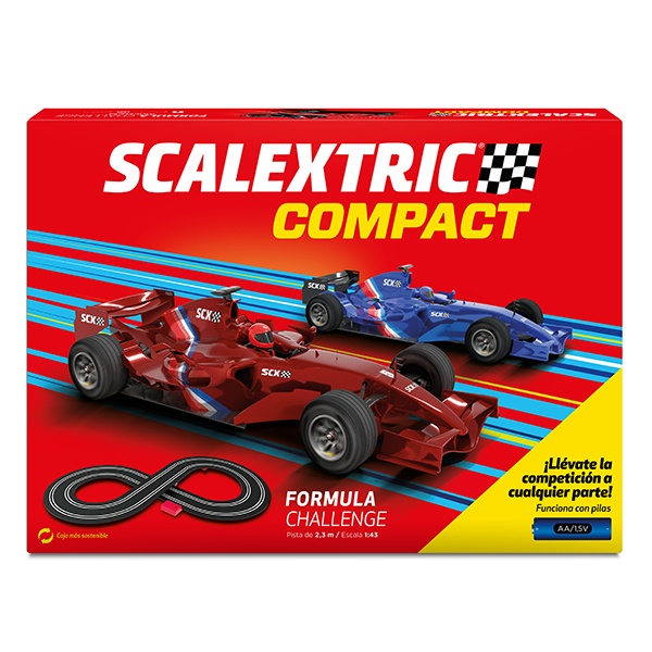 Scalextric Compact Formula Challenge 1:43 Pilas - Imagen 1