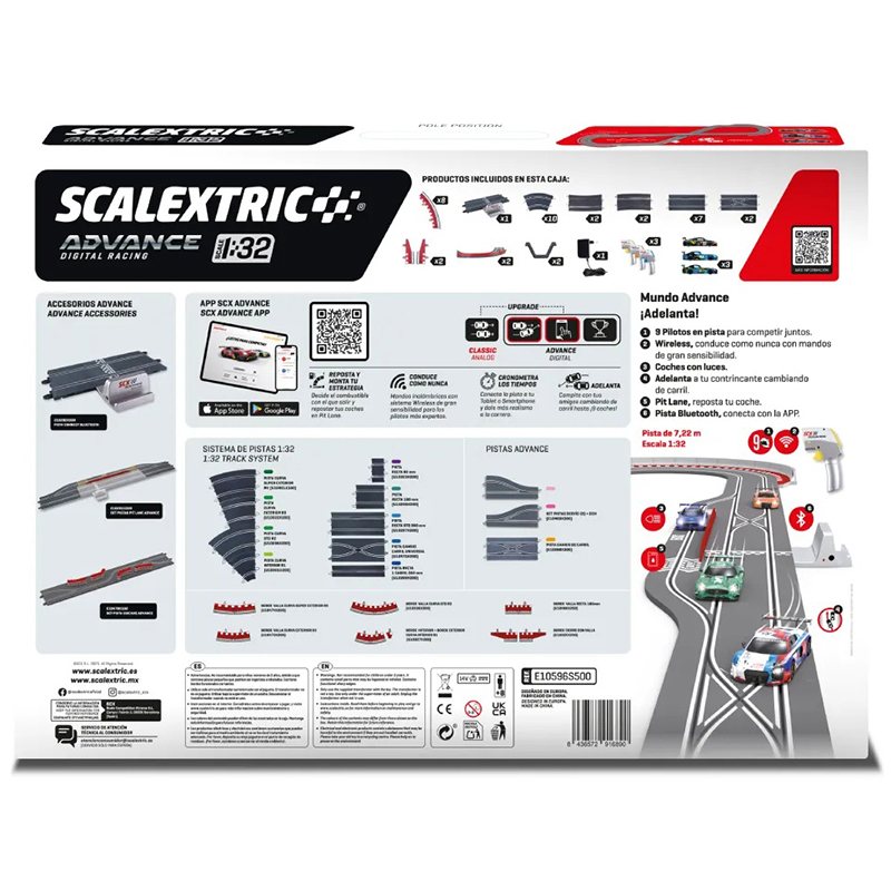Scalextric Advance Digital Racing Circuito Pole Position 1:32 - Imagen 1