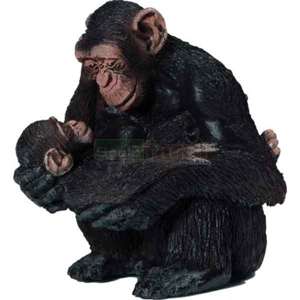 Chimpance Hembra con Cria Schleich - Imagen 1