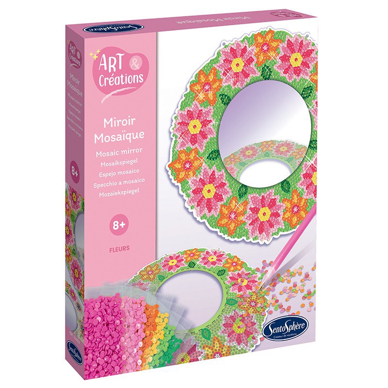 Art Criações Espelho Mosaico Flores