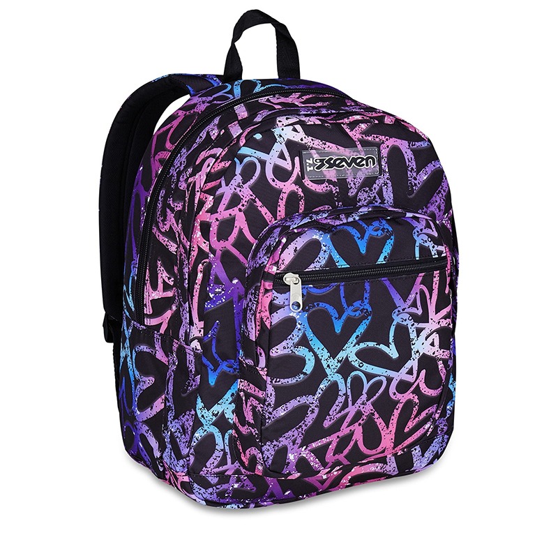 Mochila Seven Freethink Backpack Corações 44cm - Imagem 1