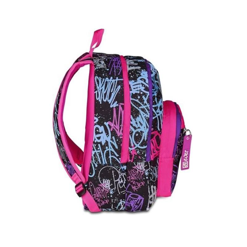 Mochila Seven Fixstar com Pompom Rosa 42cm - Imagem 1