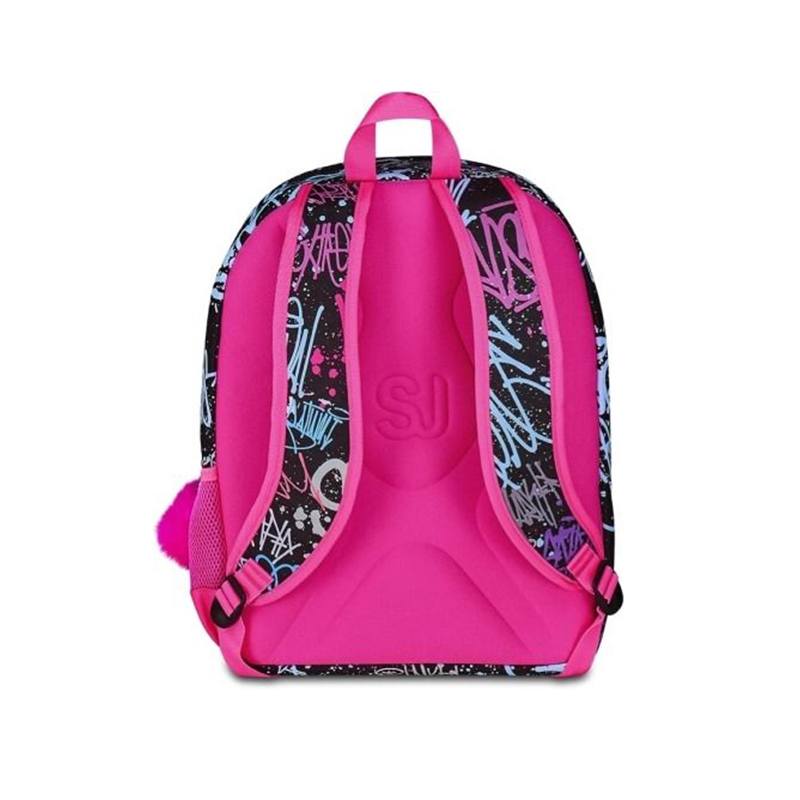 Mochila Seven Fixstar com Pompom Rosa 42cm - Imagem 2