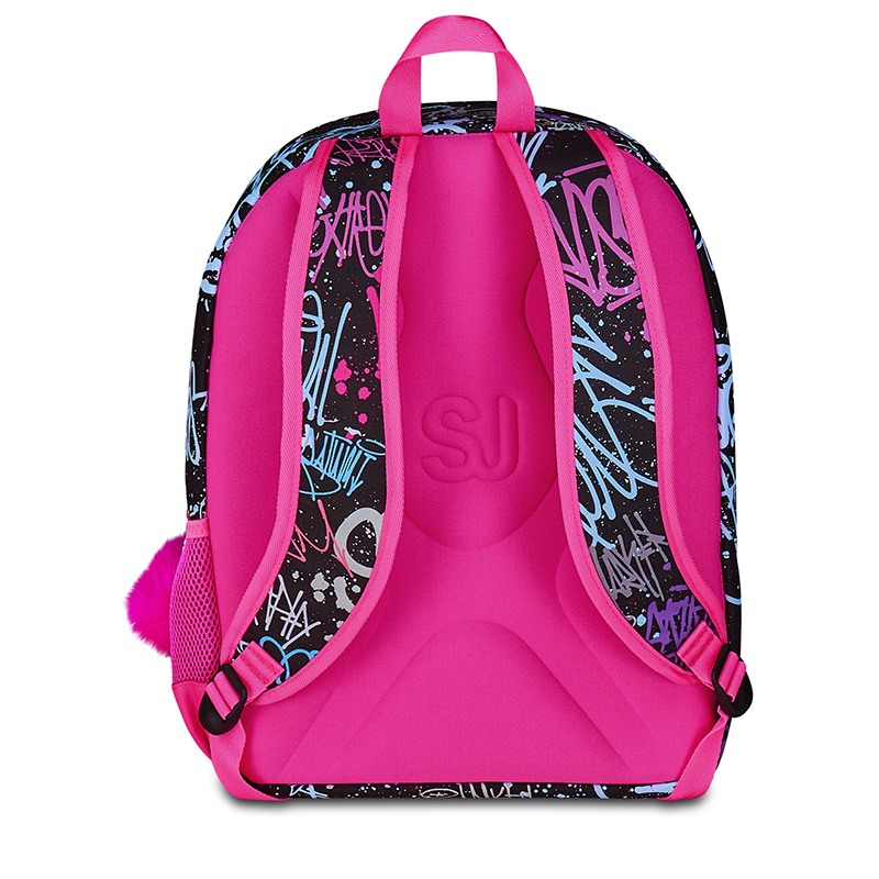 Mochila Seven Fixstar com Pompom Rosa 42cm - Imagem 4