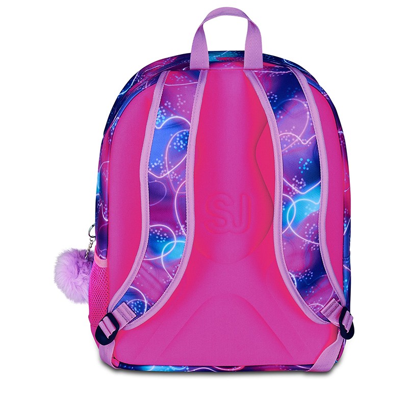 Mochila Seven Multiheart com Pompom Lilás 42cm - Imagem 3
