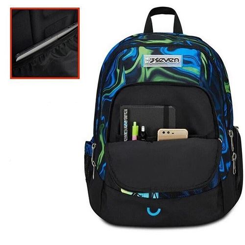 Mochila Seven Advance Aguas Azules com Wireless Speaker 43 cm - Imagem 