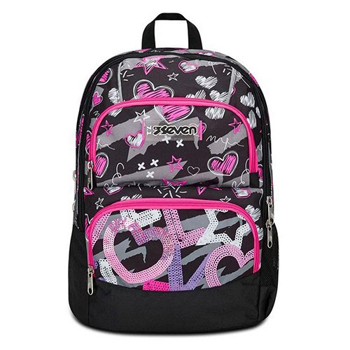 Mochila Seven Advance Pockets Lentejuelas 43cm - Imagen 1