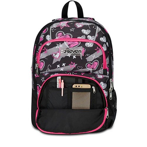 Mochila Seven Advance Pockets Lentejuelas 43cm - Imagen 