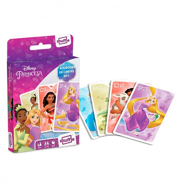 Disney Juego de Cartas Shuffle Princesas - Imagen 1