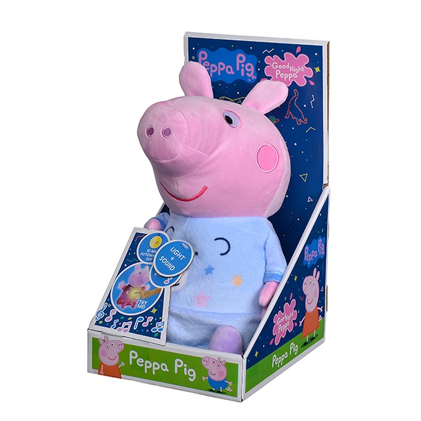 Peppa Pig Peluche Dulces Sueños Luces y Sonidos 25cm - Imagen 1