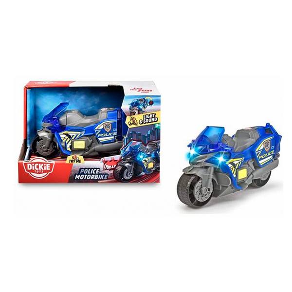Dickie Motorcycle Police Lights and Sounds 15cm - Imagem 1