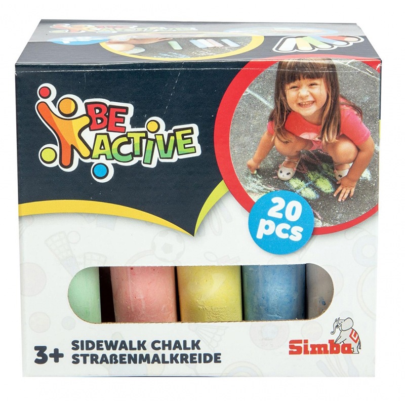 Caja 20 Tizas de colores para el suelo