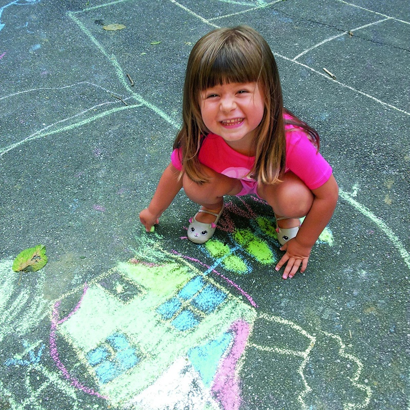 Caja 20 Tizas de colores para el suelo - Imagen 2