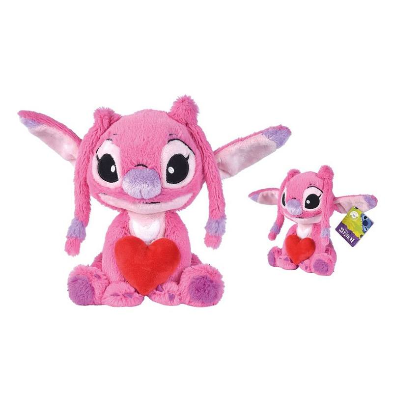 Peluche Stitch Angel con corazon 25 cm