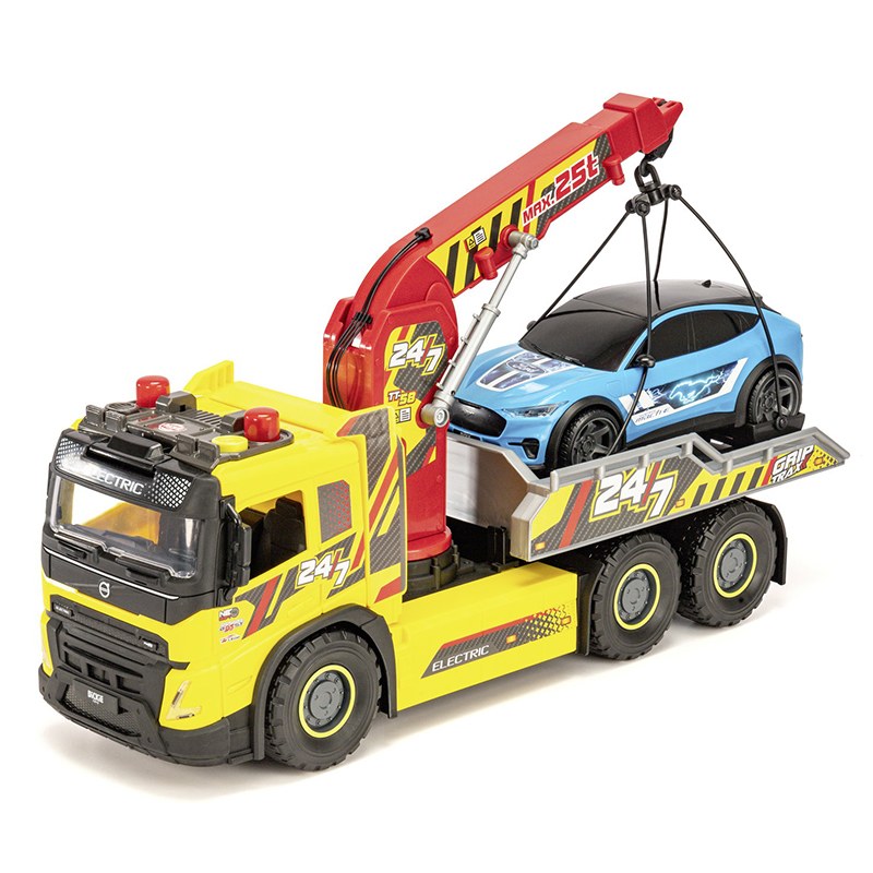 Dickie Camión Grúa Volvo con coche 54cm
