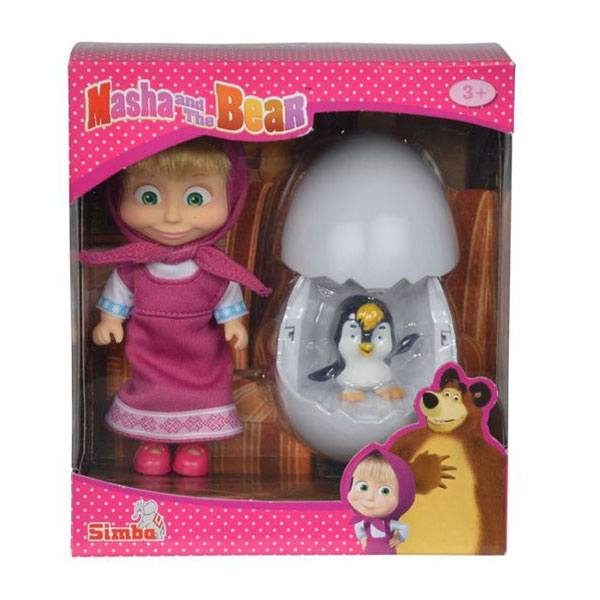 Muñeca Masha con Huevo de Pinguino 12cm - Imatge 1