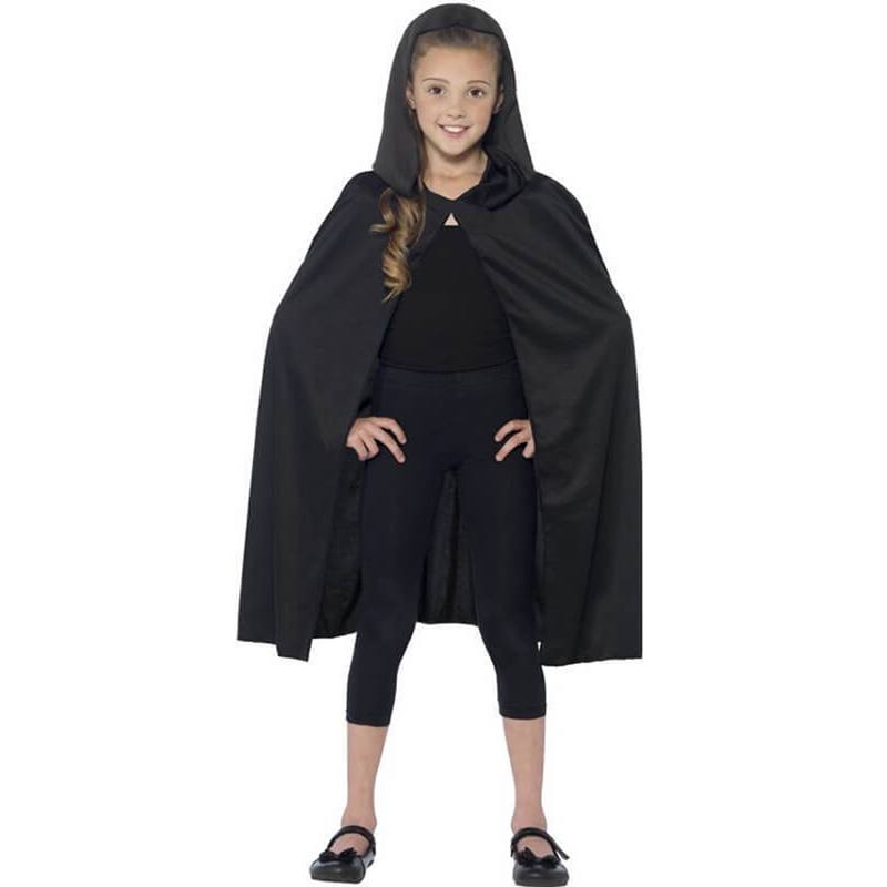 Fantasia Capa Preta com Capuz