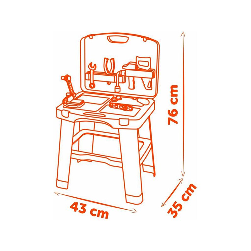 Mala e Banco de trabalho infantil Black and Decker 25 acessórios - Imagem 4