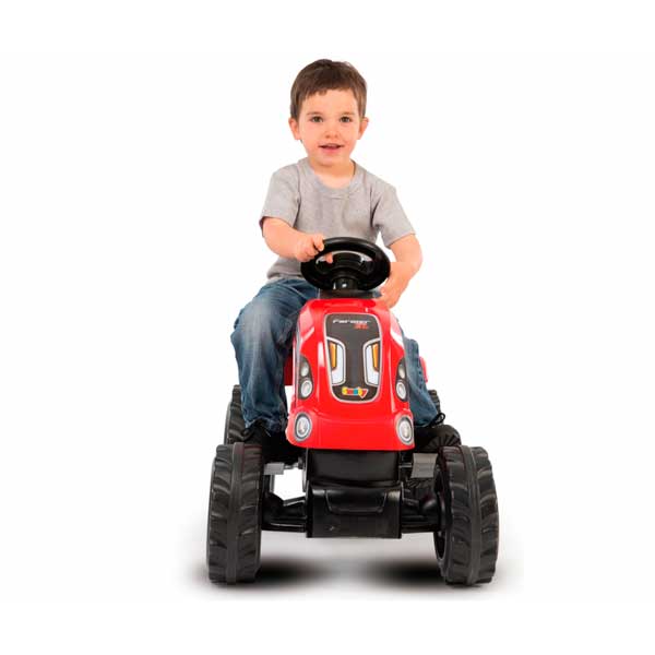 Tractor a pedales Farmer XL Rojo con Remolque de Smoby (710108) - Imagen 1