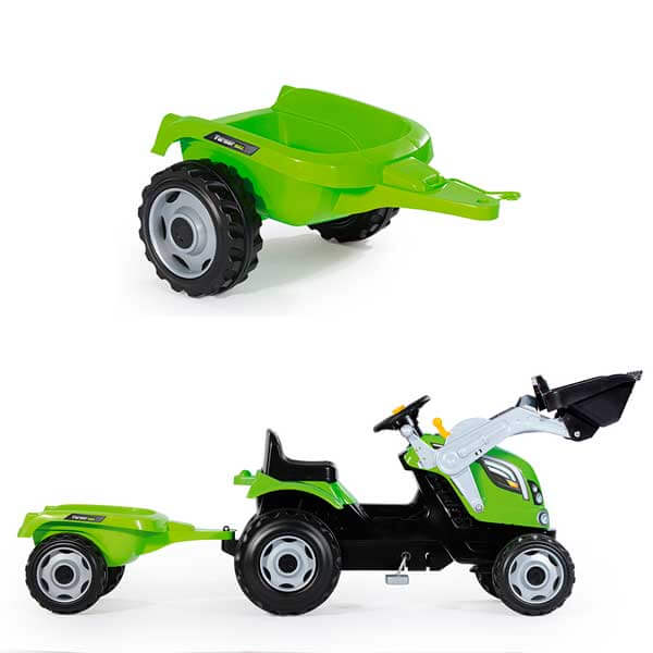 Tractor a pedales Farmer Max con Remolque de Smoby (710109) - Imagen 2