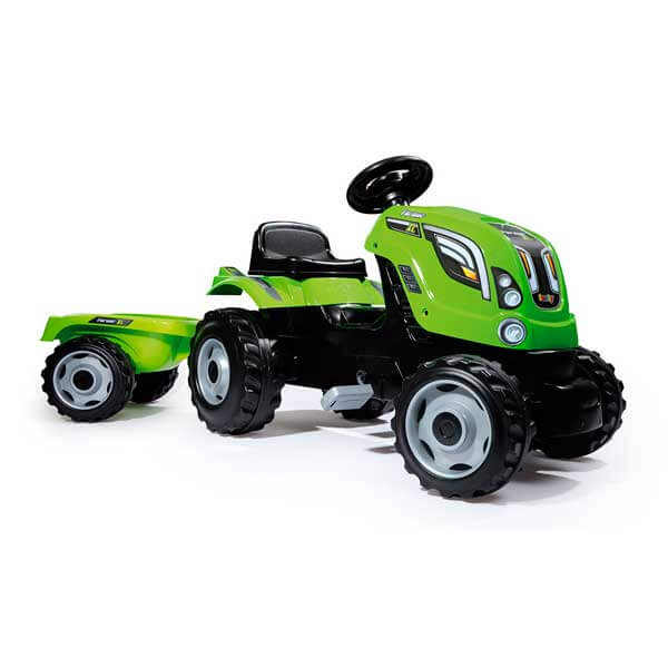 Tractor a pedales Farmer XL Verde con Remolque de Smoby (710111) - Imagen 1