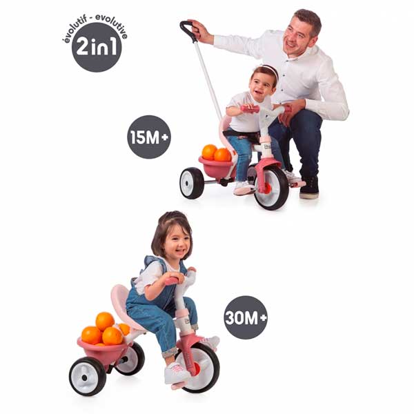 Triciclo Infantil Be Move Rosa de Smoby (740332) - Imatge 2