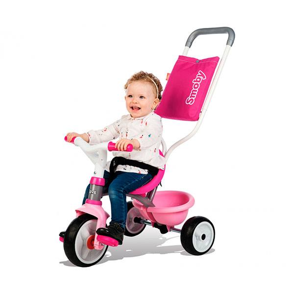 Triciclo de bebê Be Move Confort Rosa a Roda Silenciosa do Smoby (740404) - Imagem 1
