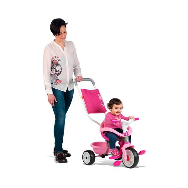 Triciclo de bebê Be Move Confort Rosa a Roda Silenciosa do Smoby (740404) - Imagem 2