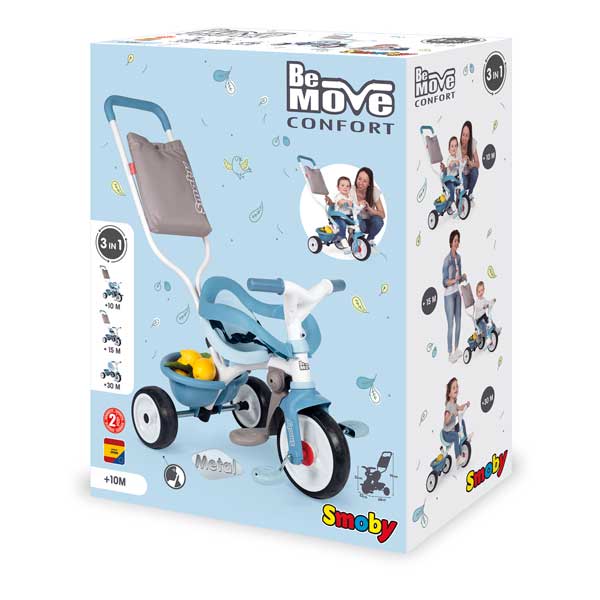Triciclo Infantil Be Move Confort Azul de Smoby (740414) - Imagen 4
