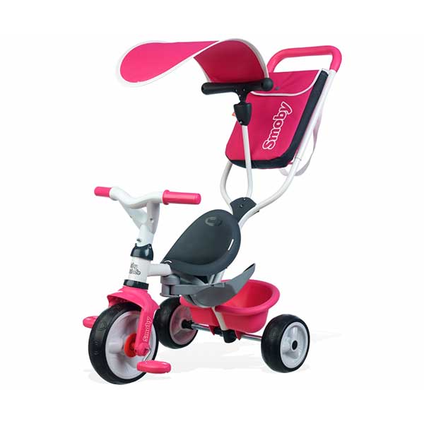 Triciclo de bebê Baby Balade 2 Rosa do Smoby (741101) - Imagem 1
