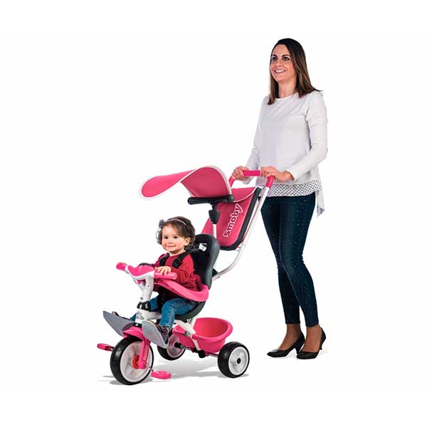 Triciclo de bebê Baby Balade 2 Rosa do Smoby (741101) - Imagem 4