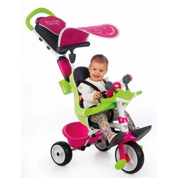 Triciclo de bebê Baby Driver Confort Rosa do Smoby (741201) - Imagem 1