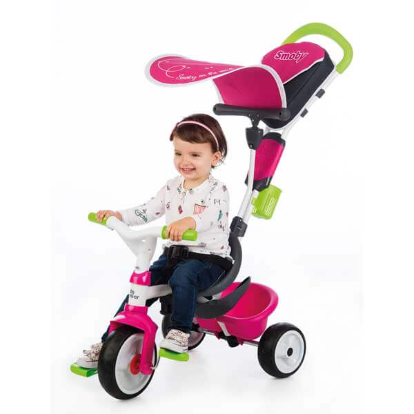 Triciclo de bebê Baby Driver Confort Rosa do Smoby (741201) - Imagem 2