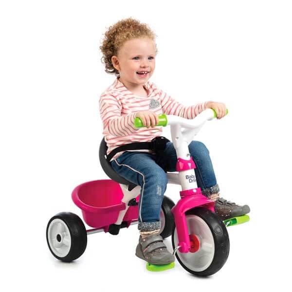 Triciclo de bebê Baby Driver Confort Rosa do Smoby (741201) - Imagem 3