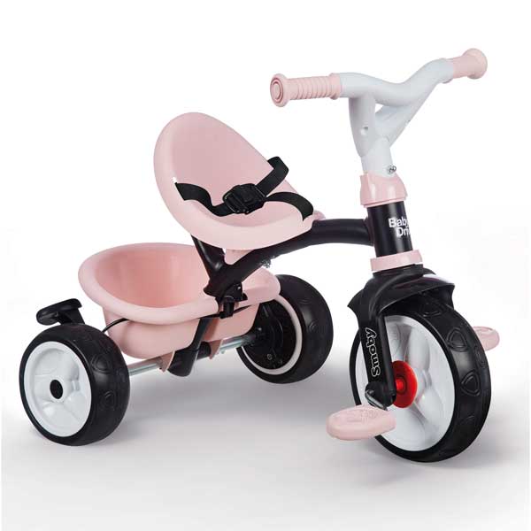 Triciclo Infantil Baby Driver Confort Rosa de Smoby (741501) - Imagen 2