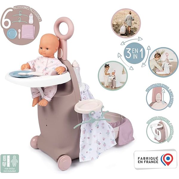 Baby Nurse Trolley 3 En 1 de Smoby (7600220374) - Imagen 1