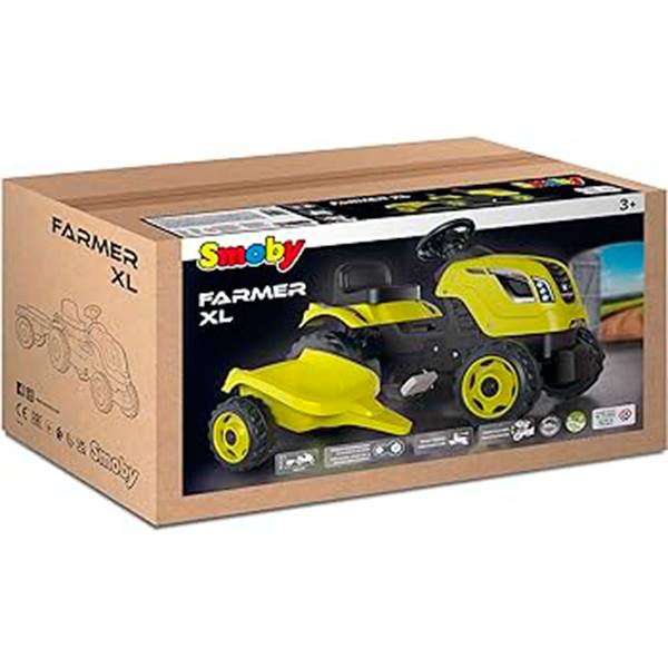 Tractor Farmer XL Verde Con Remolque de Smoby (7600710130) - Imatge 3