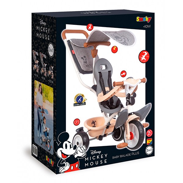 Triciclo Mickey Baby Balade Plus de Smoby (7600741402) - Imagen 5
