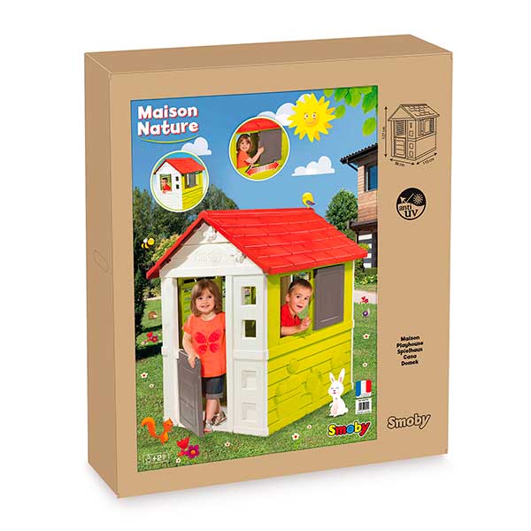 Casa de juguete Nature II verde, roja y blanca de Smoby (810712) - Imatge 4