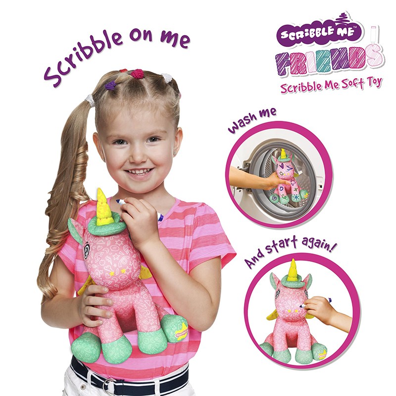 Unicornio Píntame con 3 Rotuladores Lavables - Imagen 1