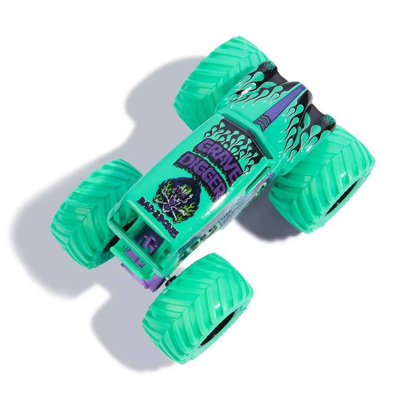 Monster Jam Vehículo Grave Digger Turquesa 1:64 - Imagen 2