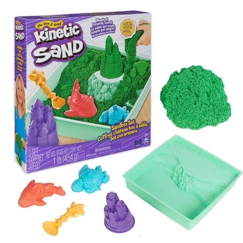 Kinetic Sand Set con Arenero Verde