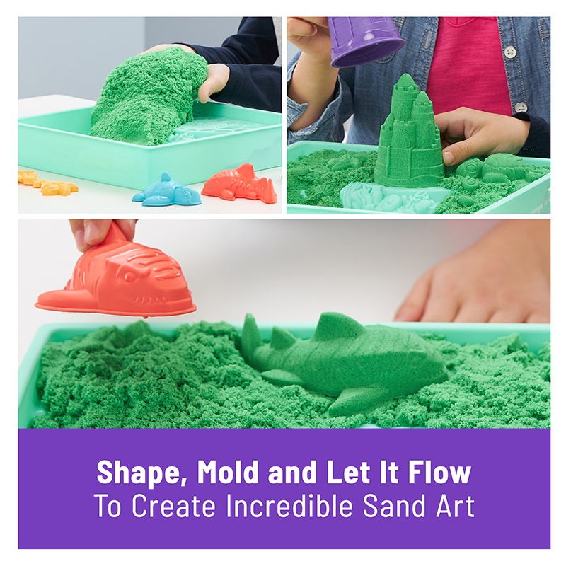 Kinetic Sand Set con Arenero Verde - Imagen 2