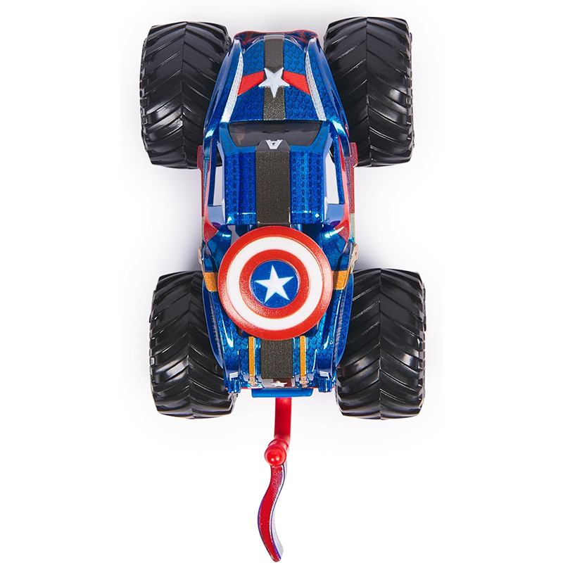 Monster Jam Vehículo Marvel Capitán América 1:64 - Imagen 